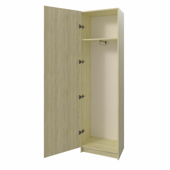 Толга Шкаф распашной узкий платяной, глубина 365мм, ЛДСП дуб сонома