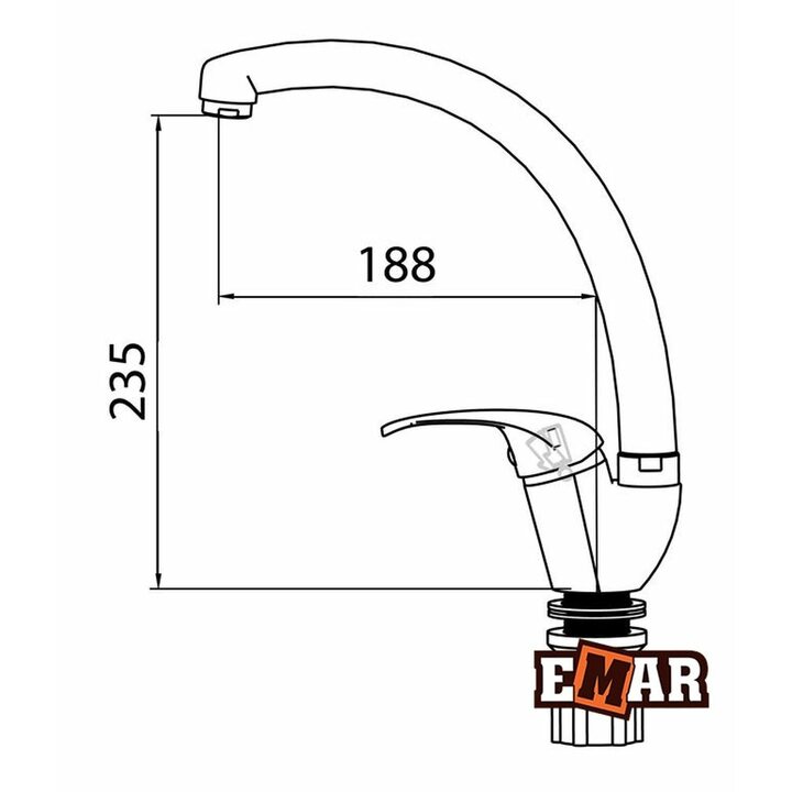 EMAR 3013 Смеситель из искусственного камня, цитрин