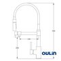 Oulin OL-8023 Смеситель из нержавеющей стали, сатин
