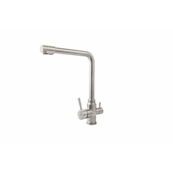 ЛОРЕН 8201 Смеситель из нержавеющей стали, сатин, глянец