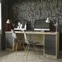 Лув Компьютерный стол с 6 ящиками, SOFT TOUCH серый