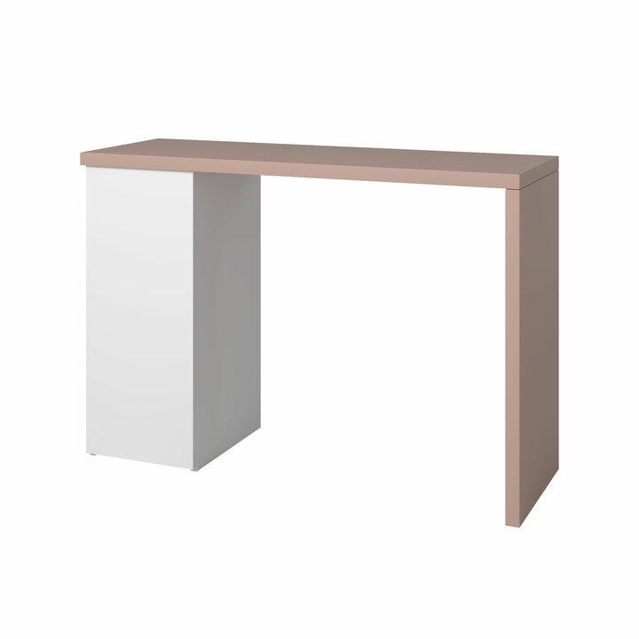 Аво Туалетный столик с распашной дверкой, пурпурная столешница, ЛДСП белый