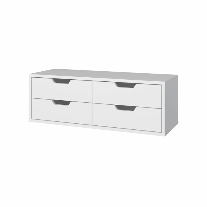 Ашо Туалетный столик подвесной с 4 ящиками, ЛДСП белый