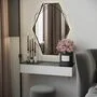 Аво Туалетный столик подвесной с 1 ящиком, черное стекло, ЛДСП белый