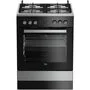Плита Beko FSM62530DXMS, газовая, нержавеющая сталь с черным