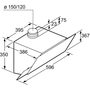 Вытяжка каминная Bosch DWK68AK60T черный управление: сенсорное (1 мотор)