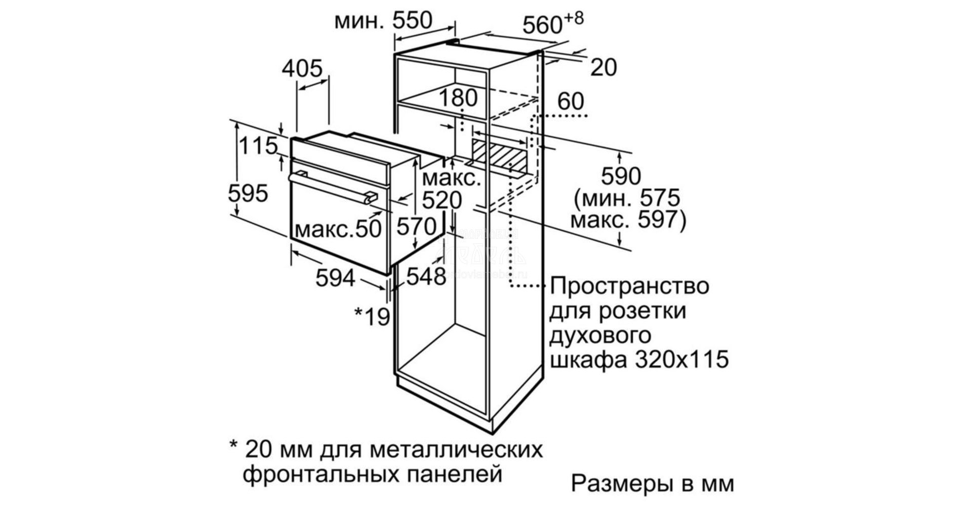 Духовой шкаф bosch hij557ys0r нержавеющая сталь черный