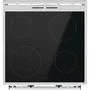 Электрическая плита GORENJE ECS6350WC, стеклокерамика, без крышки, белый/черный