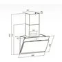 Вытяжка каминная LEX GLASS 600, черный