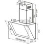 Вытяжка каминная Maunfeld WIND PUSH 60 Glass White, белый