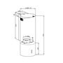Вытяжка каминная Maunfeld LEE WALL 35 INOX, серебристый