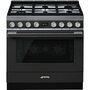 Плита Smeg CPF9GMAN, комбинированая, черная
