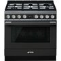 Плита Smeg CPF9GMAN, комбинированая, черная