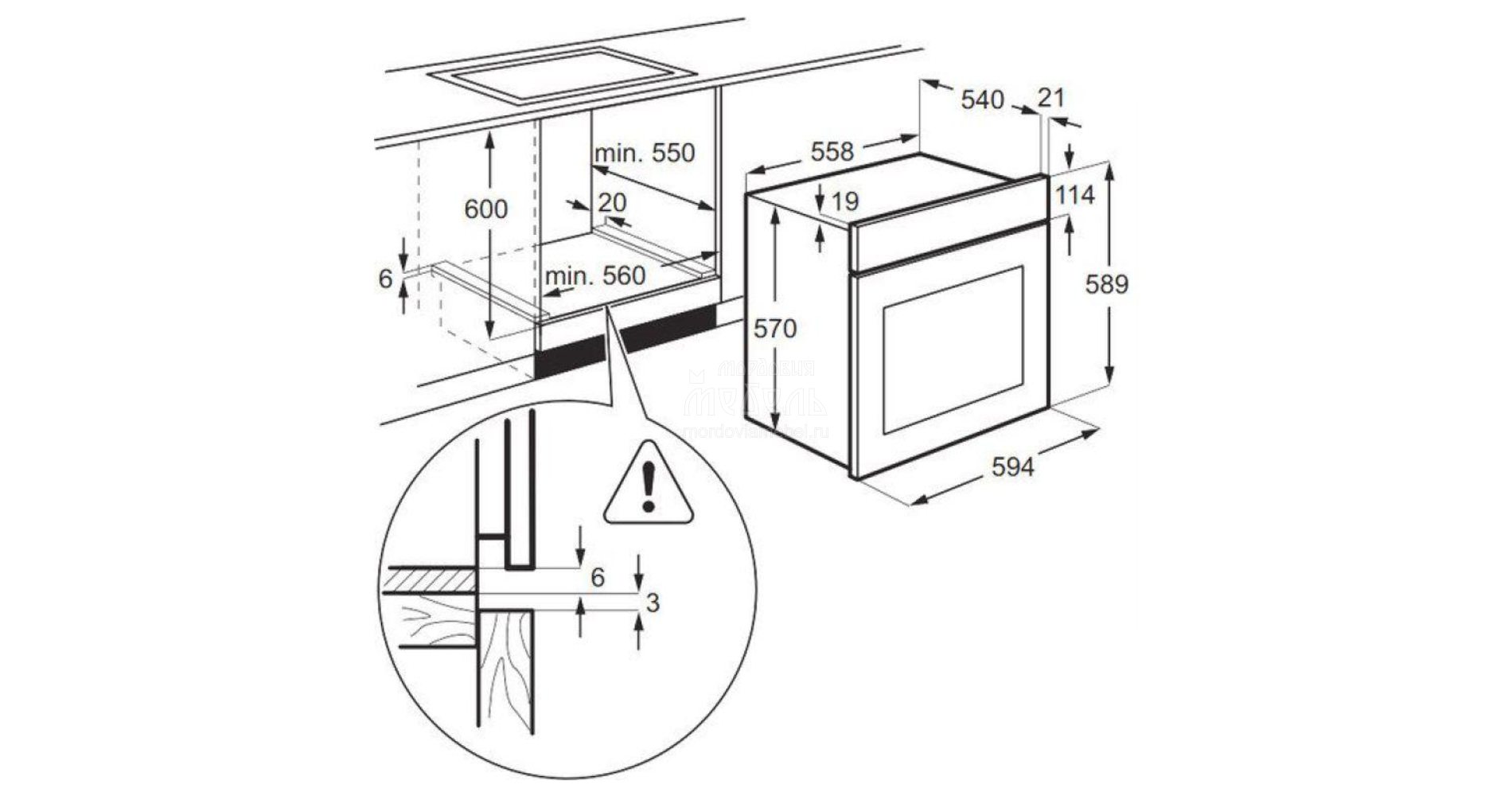 Духовой шкаф электрический zanussi opzb4210w