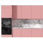 Прямой кухонный гарнитур, цвет – розовый, DE.013.008.37
