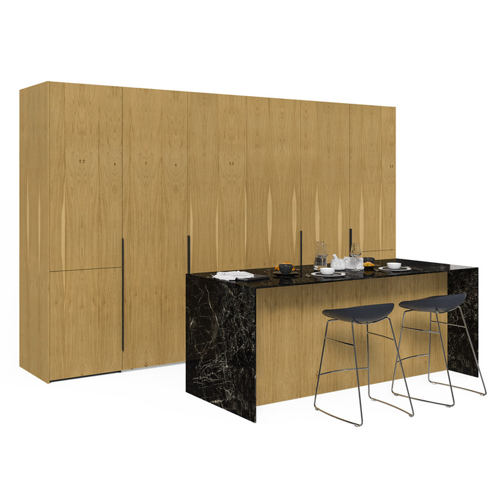 Скрытая кухня, цвет – дуб и серый, DE.013.010.09