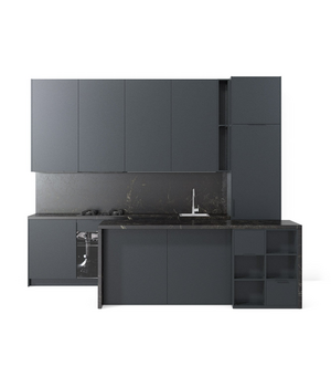 Современная прямая кухня с островом