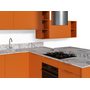 Современная кухня с барной стойкой, цвет – оранжевый, DE.013.002.35