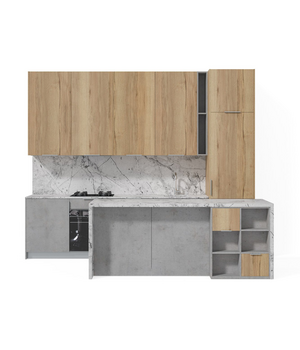 Современная прямая кухня с островом