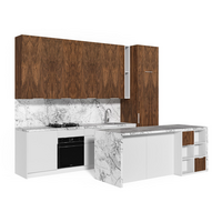 Современная прямая кухня с островом