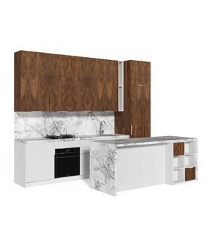 Современная прямая кухня с островом