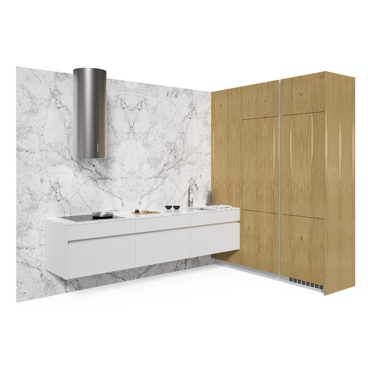 Подвесная кухня, цвет – дуб и белый, DE.013.009.08