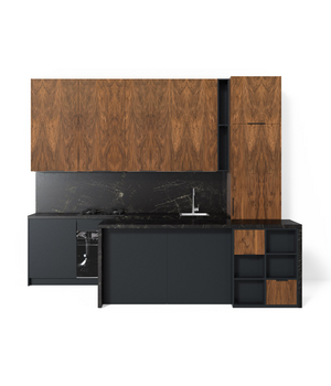 Современная прямая кухня с островом