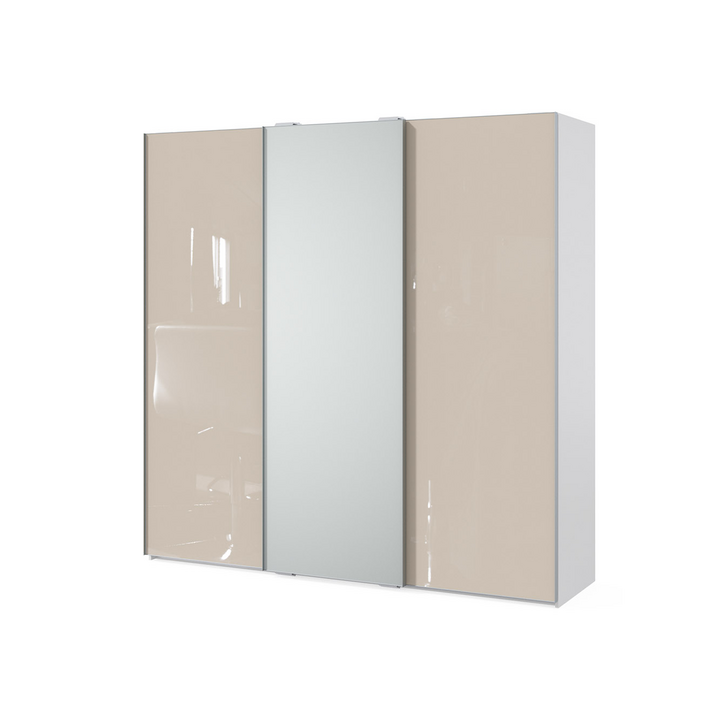 Шкаф-купе с 3 дверями, цвет – бежевый глянец, DE.022.002.18
