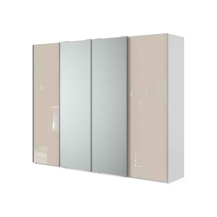 Шкаф-купе с 4 дверями, цвет – бежевый глянец, DE.022.003.18