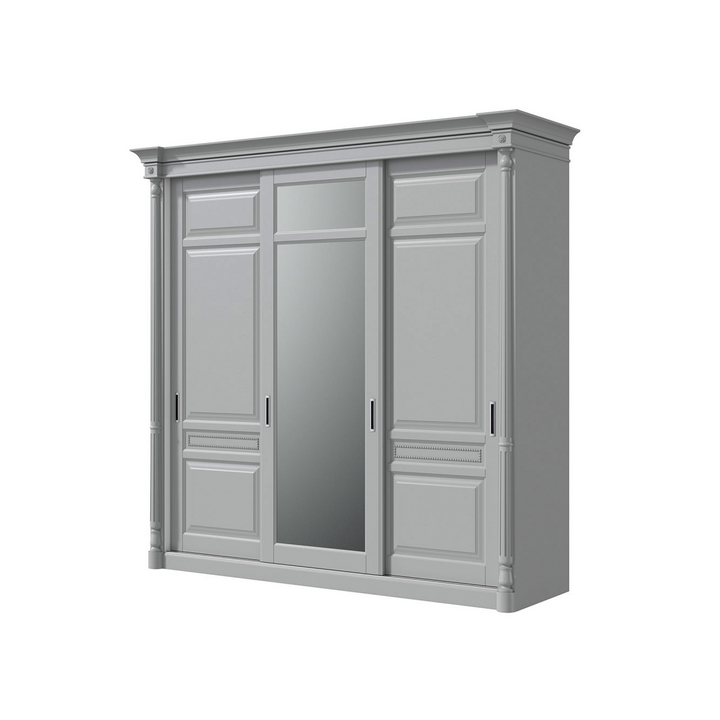 Шкаф-купе с зеркалом, цвет – серый, IT.022.005.21