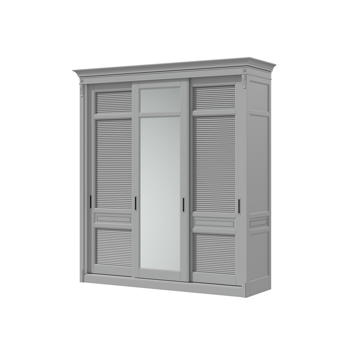 Шкаф-купе с зеркалом, цвет – серый, IT.022.006.21