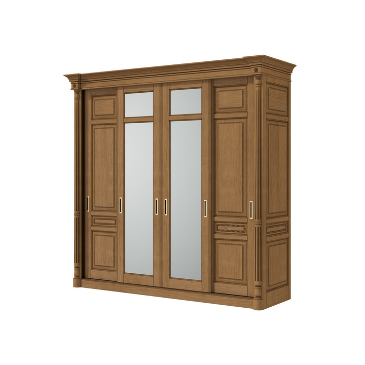 Шкаф-купе с 4 дверями, цвет – светлый дуб с коричневой патиной, IT.022.003.27