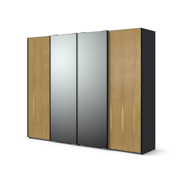 Шкаф-купе с 4 дверями, цвет – дуб и серый, DE.022.003.09