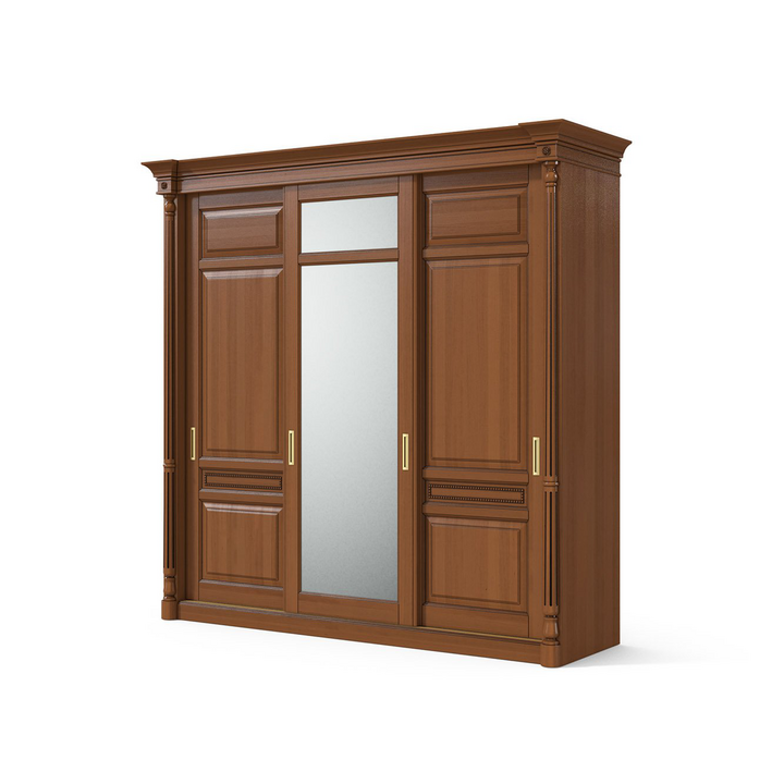 Шкаф-купе с зеркалом, цвет – анегри с черной патиной, IT.022.005.06