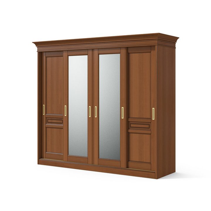 Шкаф-купе с 4 дверями, цвет – анегри с черной патиной, IT.022.004.06