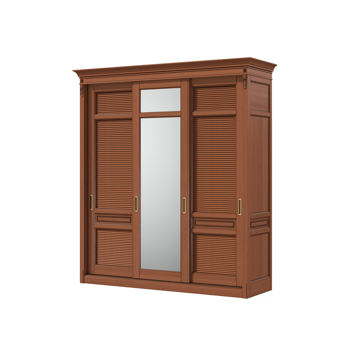 Шкаф-купе с зеркалом, цвет – анегри с черной патиной, IT.022.006.06