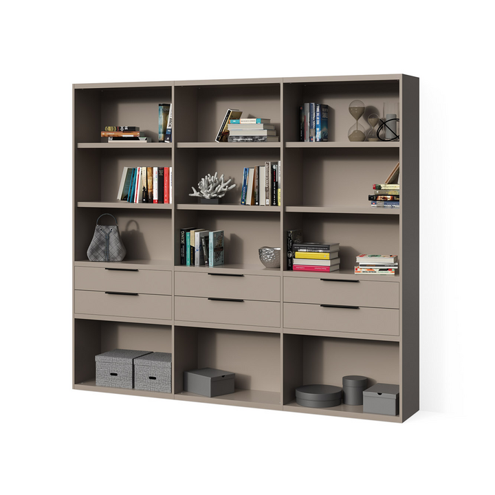 Стеллаж для книг, цвет – серый камень, DE.012.002.45