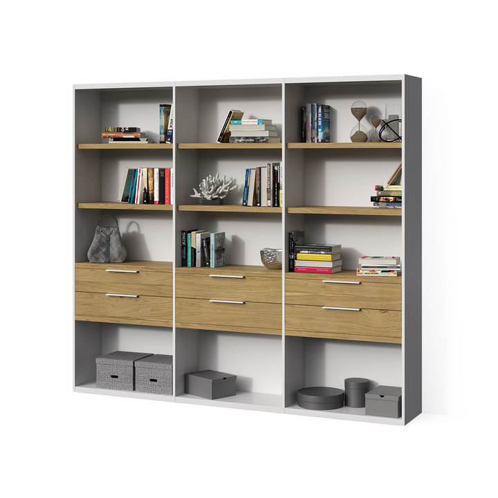 Стеллаж для книг, цвет – дуб, DE.012.002.08