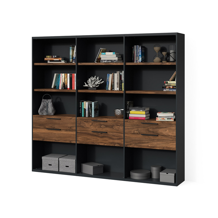 Стеллаж для книг, цвет – орех американский, DE.012.002.07