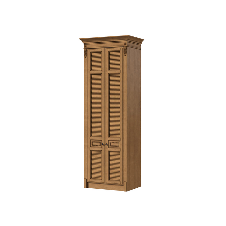 Узкий платяной шкаф, цвет – светлый дуб с коричневой патиной, IT.001.009.27