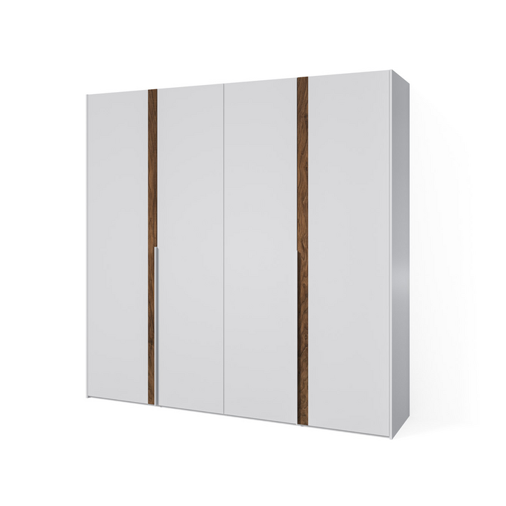Шкаф с 4 дверями, цвет – орех американский и белый, DE.001.019.06