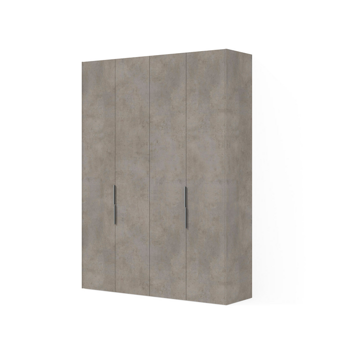 Распашной шкаф для одежды, цвет – бетон чикаго темно-серый, DE.001.014.26