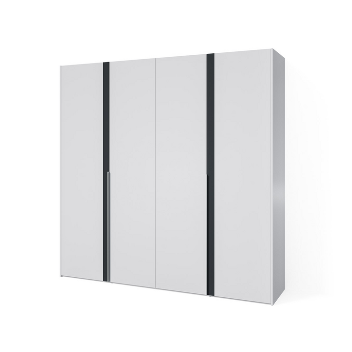 Шкаф с 4 дверями, цвет – белый альпийский и диамант серый, DE.001.019.24