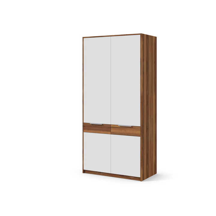 Платяной шкаф, цвет – груша тирано и белый альпийский, DE.001.001.22