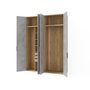 Распашной шкаф для одежды, цвет – бетон чикаго светло-серый, DE.001.014.29