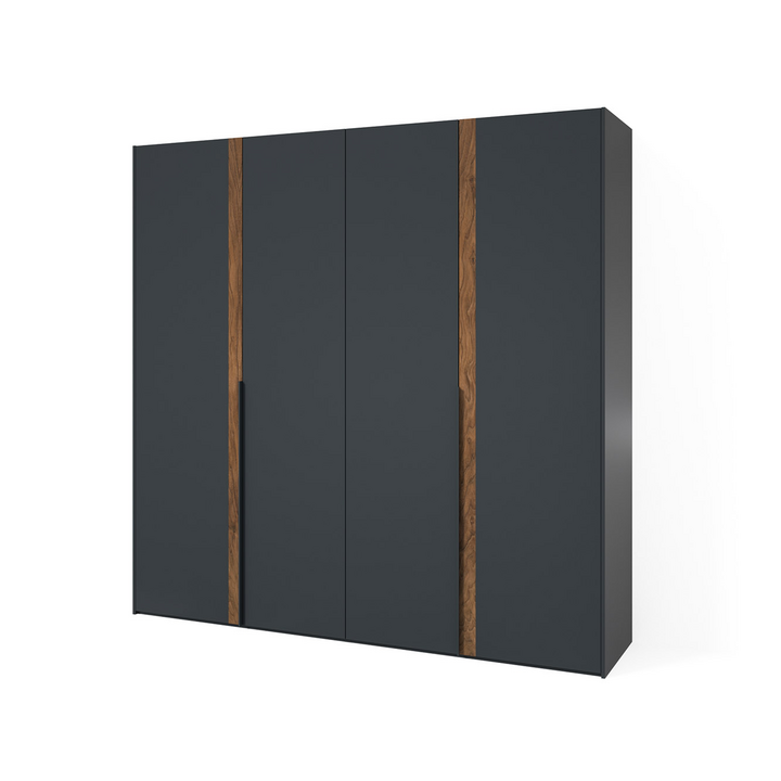 Шкаф с 4 дверями, цвет – орех американский и серый, DE.001.019.07