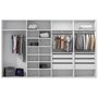 Распашной шкаф для одежды, цвет – белый и бесцветное стекло, DE.001.016.05