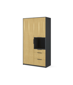 Платяной шкаф с 3 ящиками