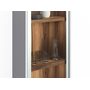 Шкаф-витрина для посуды, цвет – груша тирано, белый альпийский и бесцветное стекло, DE.002.002.22