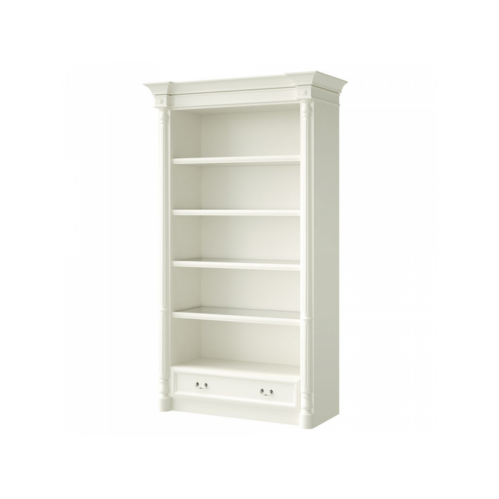 Стеллаж белый с ящиком, цвет – белый, IT.002.001.03